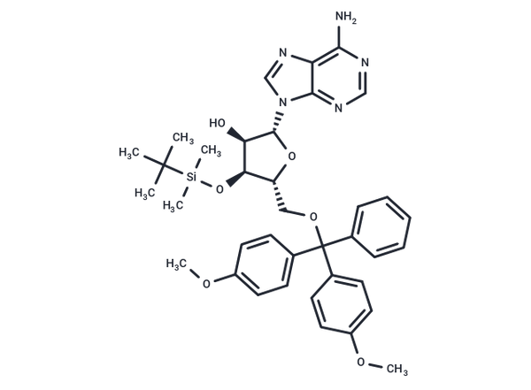5'-O-(4,4'-Dimethoxytrityl)-3'-O-t-butyldimethylsilyl adenosine – Figure 1 of 1