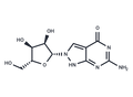 6-Amino-2,5-dihydro-2-(b-D-ribofuranosyl)-4H-pyrazolo[3,4-d]pyrimidin-4-one – Figure 1 of 1