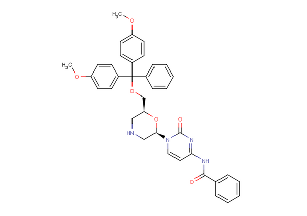 novelN4-Benzoyl-7'-O-(4,4'-dimethoxytrityl oxy)morpholinocytosine – Figure 1 of 1