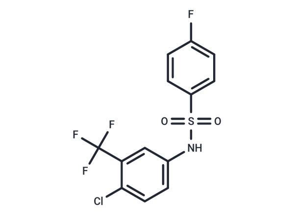 Benzenesulfonamide, N-(4-chloro-3-(trifluoromethyl)phenyl)-4-fluoro- – Figure 1 of 1