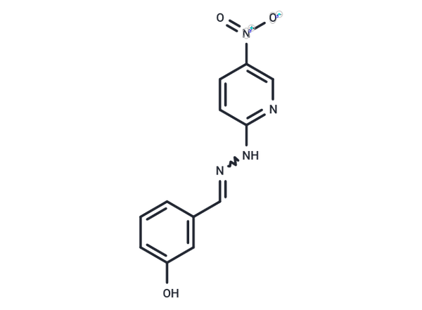 Benzaldehyde, m-hydroxy-, (5-nitro-2-pyridyl)hydrazone – Figure 1 of 1