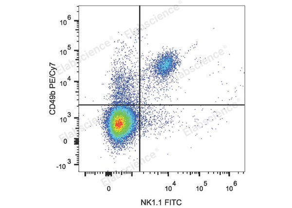 PE/Cyanine7 Anti-Mouse CD49b/pan-NK cells Antibody[DX5] – Figure 1 of 2