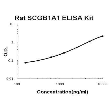 Rat SCGB1A1/uteroglobin EZ-Set ELISA Kit standard curve