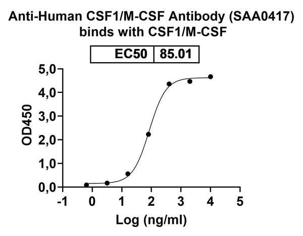 Detects CSF1/M-CSF in indirect ELISA.
