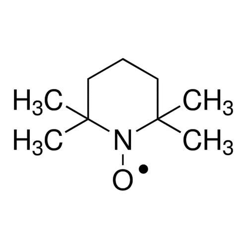 Chemical structure of TEMPO (SIH-155), a Stabilized free radical. CAS #: 2564-83-2. Molecular Formula: C9H18NO . Molecular Weight: 156.25 g/mol.