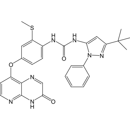 Chemical structure of CCT241161 (SIH-186), a RAF Inhibitor. CAS #: 1163719-91-2. Molecular Formula: C28H27N7O3S. Molecular Weight: 541.63 g/mol.