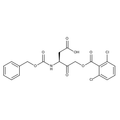Chemical structure of Z-Asp-CH2-DCB (SIH-206), a Caspase inhibitor. CAS #: 153088-73-4. Molecular Formula: C20H17Cl2NO7. Molecular Weight: 454.3 g/mol.