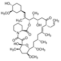 Chemical structure of FK506 (SIH-214), a FKBP inhibitor. CAS #: 104987-11-3. Molecular Formula: C44H69NO12. Molecular Weight: 804 g/mol.