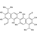 Chemical structure of R(-)-Gossypol (SIH-223), a Bcl-2 inhibitor. CAS #: 303-45-7. Molecular Formula: C30H30O8. Molecular Weight: 518.56 g/mol.