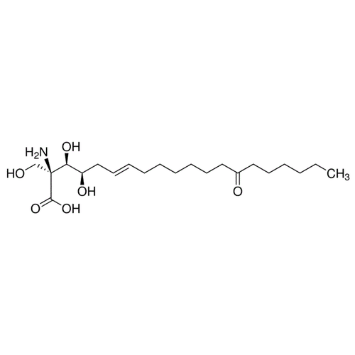 Chemical structure of Myriocin (ISP-1) (SIH-233), a Blocks sphingolipid biosynthesis. CAS #: 35891-70-4. Molecular Formula: C21H39NO6. Molecular Weight: 401.54 g/mol.
