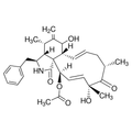 Chemical structure of Cytochalasin D (SIH-241), a Disrupts actin filaments. CAS #: 22144-77-0. Molecular Formula: C30H37NO6. Molecular Weight: 507.63 g/mol.