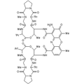 Chemical structure of Actinomycin D (SIH-245), a Transcription inhibitor. CAS #: 50-76-0. Molecular Formula: C62H86N12O16. Molecular Weight: 1255.43 g/mol.