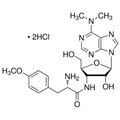 Chemical structure of Puromycin HCl (SIH-248), a Translation inhibitor. CAS #: 58-58-2. Molecular Formula: C22H29N7O5 x 2HCl. Molecular Weight: 544.43 g/mol.