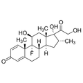 Chemical structure of Dexamethasone (SIH-259), a Apoptosis inducing glucocorticoid. CAS #: 50-02-2. Molecular Formula: C22H29FO5. Molecular Weight: 392.47 g/mol.