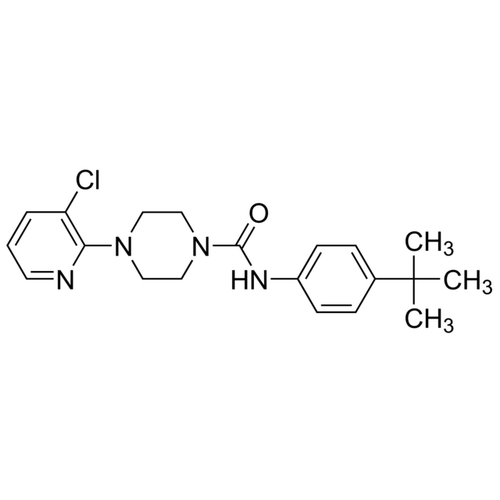 Chemical structure of BCTC (SIH-307), a TRPV1 blocker. CAS #: 393514-24-4. Molecular Formula: C20H25ClN4O. Molecular Weight: 372.89 g/mol.