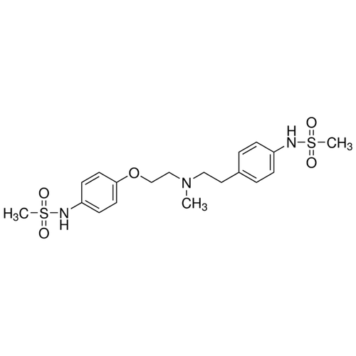 Chemical structure of Dofetilide (SIH-311), a Herg channel blocker. CAS #: 115256-11-6. Molecular Formula: C19H27N3O5S2. Molecular Weight: 441.56 g/mol.