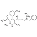 Chemical structure of Nicardipine HCl (SIH-313), a L-type Ca channel blocker. CAS #: 54527-84-3. Molecular Formula: C26H29N3O6 · HCl. Molecular Weight: 515.99 g/mol.