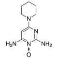Chemical structure of Minoxidil (SIH-318), a KATP channel opener. CAS #: 38304-91-5. Molecular Formula: C9H15N5O. Molecular Weight: 209.25 g/mol.
