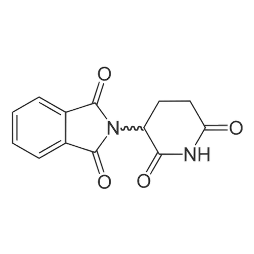 Chemical structure of Thalidomide (SIH-336), a E3 UB ligase inhibitor. CAS #: 50-35-1. Molecular Formula: C13H10N2O4. Molecular Weight: 258.2 g/mol.