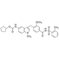 Chemical structure of Zafirlukast (SIH-361), a Hsp70 inhibitor. CAS #: 107753-78-6. Molecular Formula: C31H33N3O6S . Molecular Weight: 575.7 g/mol.