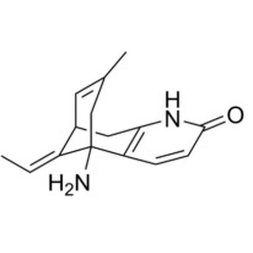 Chemical structure of Huperzine A (SIH-365), a ACH inhibitor. CAS #: 102518-79-6. Molecular Formula: C15H18N2O. Molecular Weight: 242.32 g/mol.