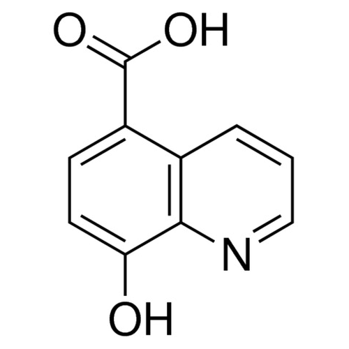 Chemical structure of IOX1 (SIH-377), a JMJD inhibitor. CAS #: 5852-78-8. Molecular Formula: C10H7 NO3. Molecular Weight: 189.2 g/mol.
