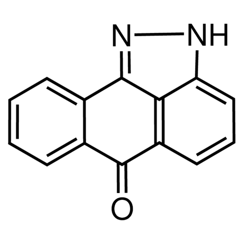 Chemical structure of SP600125 (SIH-381), a Jnk inhibitor. CAS #: 129-56-6. Molecular Formula: C14H8N2O. Molecular Weight: 220.2 g/mol.