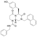 Chemical structure of ICG-001 (SIH-387), a beta-catenin/CBP inhibitor. CAS #: 847591-62-2. Molecular Formula: C33H32N4O4. Molecular Weight: 548.63 g/mol.