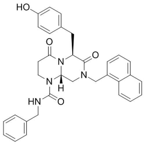 Chemical structure of ICG-001 (SIH-387), a beta-catenin/CBP inhibitor. CAS #: 847591-62-2. Molecular Formula: C33H32N4O4. Molecular Weight: 548.63 g/mol.