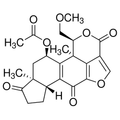 Chemical structure of Wortmannin (SIH-392), a Autophagy inhibitor. CAS #: 19545-26-7. Molecular Formula: C23H24O8. Molecular Weight: 428.44 g/mol.