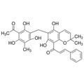 Chemical structure of Rottlerin (SIH-394), a Autophagy inducer. CAS #: 82-08-6. Molecular Formula: C30H28O8. Molecular Weight: 516.55 g/mol.