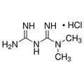 Chemical structure of Metformin Hydrochloride (SIH-395), a Autophagy inducer. CAS #: 1115-70-4. Molecular Formula: C4H11N5 . HCl. Molecular Weight: 165.6 g/mol.