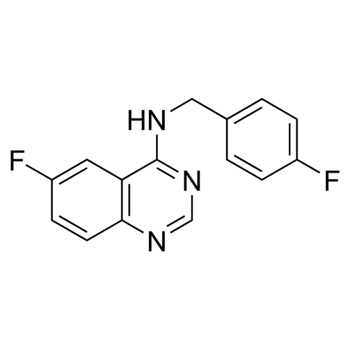 Chemical structure of Spautin-1 (SIH-404), a Autophagy inhibitor. CAS #: 1262888-28-7. Molecular Formula: C15H11F2N3. Molecular Weight: 271.26 g/mol.