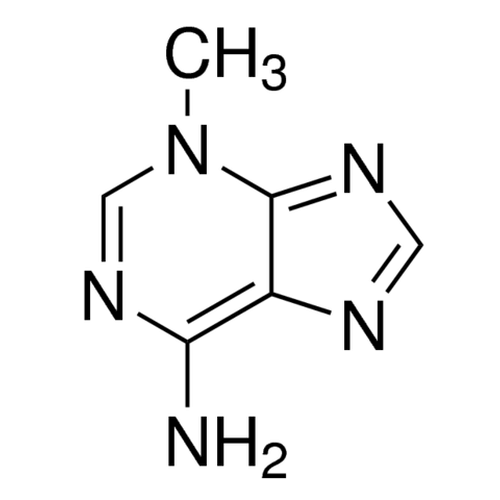 Chemical structure of 3-Methyladenine (SIH-408), a Autophagosome inhibitor. CAS #: 5142-23-4. Molecular Formula: C6H7N5. Molecular Weight: 149.2 g/mol.