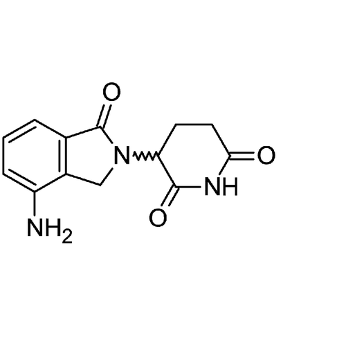 Chemical structure of Lenalidomide (SIH-410), a Ubiquitin ligase inducer. CAS #: 191732-72-6 . Molecular Formula: C13H13N3O3. Molecular Weight: 259.26 g/mol.