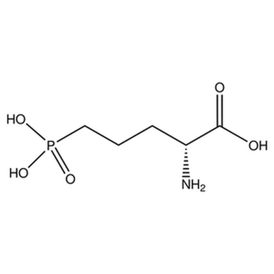 Chemical structure of D-AP5 (SIH-411), a Glutamate-NMDA receptor antagonist. CAS #: 79055-68-8. Molecular Formula: C5H12NO5P. Molecular Weight: 197.13 g/mol.
