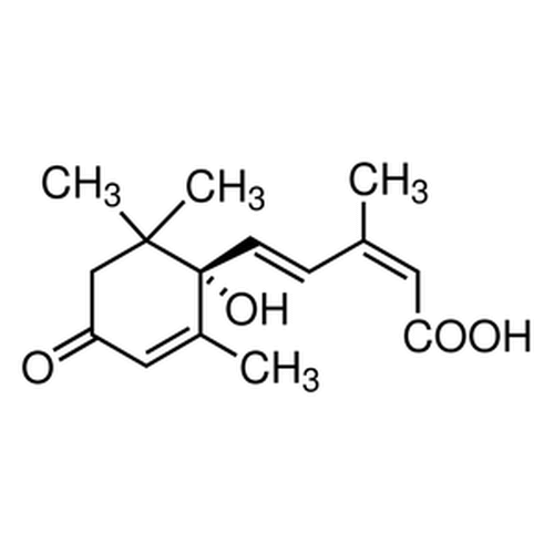 Chemical structure of (+)-Abscisic Acid (SIH-415), a Plant growth inhibitor. CAS #: 21293-29-8. Molecular Formula: C15H20O4. Molecular Weight: 264.32 g/mol.