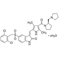 Chemical structure of PHA 665752 (SIH-421), a MET kinase inhibitor. CAS #: 477575-56-7. Molecular Formula: C32H34Cl2N4O4S. Molecular Weight: 641.61 g/mol.