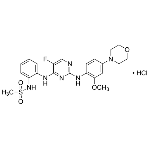 Chemical structure of CZC 54252 Hydrochloride (SIH-439), a LRRK2 inhibitor. CAS #: 1191911-27-9. Molecular Formula: C22H26Cl2N6O4S. Molecular Weight: 541.5 g/mol.