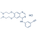 Chemical structure of Erlotinib Hydrochloride (SIH-444), a EGFR Kinase inhibitor. CAS #: 183319-69-9. Molecular Formula: C22H24ClN3O4. Molecular Weight: 429.9 g/mol.