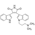 Chemical structure of GF109203X (SIH-447), a PKC kinase inhibitor. CAS #: 133052-90-1. Molecular Formula: C25H24N4O2. Molecular Weight: 412.5 g/mol.
