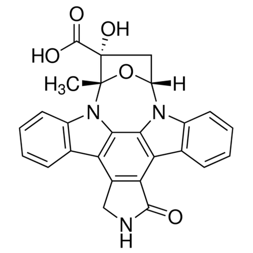 Chemical structure of K252B (SIH-456), a Kinase inhibitor (pan-specific). CAS #: 99570-78-2. Molecular Formula: C26H19N3O5. Molecular Weight: 453.5 g/mol.