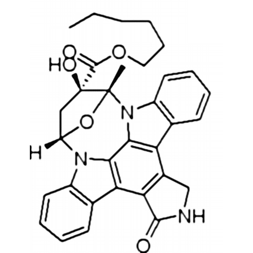 Chemical structure of KT5720 (SIH-457), a PKA kinase inhibitor. CAS #: 108068-98-0. Molecular Formula: C32H31N3O5. Molecular Weight: 537.6 g/mol.