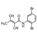 Chemical structure of LFM A13 (SIH-461), a BTK kinase inhibitor. CAS #: 62004-35-7. Molecular Formula: C11H8Br2N2O2. Molecular Weight: 360 g/mol.