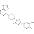 Chemical structure of LYS6K2 (SIH-462), a S6 kinase inhibitor. CAS #: N/A. Molecular Formula: C21H19F4N7. Molecular Weight: 445.4 g/mol.