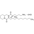 Chemical structure of NPC 15437 (SIH-464), a PKC kinase inhibitor. CAS #: 141774-20-1. Molecular Formula: C25H52Cl2N4O2. Molecular Weight: 511.6 g/mol.