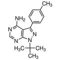 Chemical structure of PP1 (SIH-469), a Src family kinase inhibitor. CAS #: 172889-26-8. Molecular Formula: C16H19N5. Molecular Weight: 281.4 g/mol.