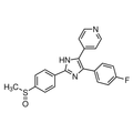 Chemical structure of SB203580 (SIH-474), a p38 MAP kinase inhibitor. CAS #: 152121-47-6. Molecular Formula: C21H16FN3OS. Molecular Weight: 377.4 g/mol.