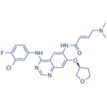Chemical structure of BIBW 2992 (SIH-496), a EGFR and HER2 kinase inhibitor. CAS #: 439081-18-2. Molecular Formula: C24H25ClFN5O3. Molecular Weight: 485.9 g/mol.