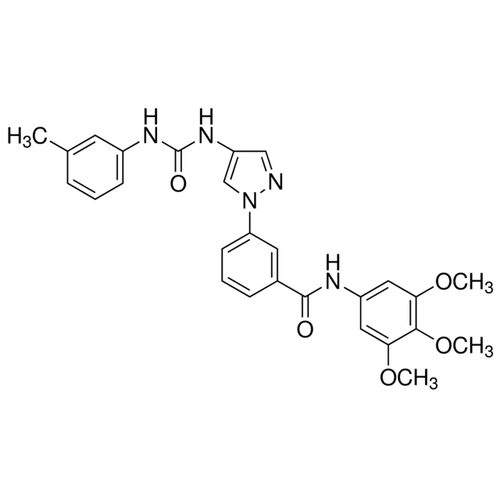Chemical structure of SR 3576 (SIH-513), a JNK3 kinase inhibitor. CAS #: 1164153-22-3. Molecular Formula: C27H27N5O5. Molecular Weight: 501.5 g/mol.